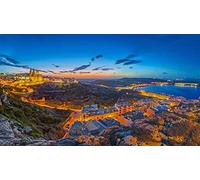 Overhead View, Malta, Puzzle 1000 Pieces Jigsaw Puzzles for Adults and Child 38x52CM
