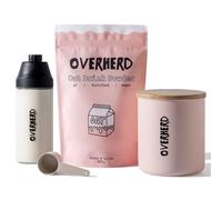 Overherd Powdered Oat Milk Home Bundle - Includes 8 Litre Pouch, Storage Tin, Bottle & Scoop - Vegan, Dairy Free & Gluten Free Oat Milk Coffee Creamer