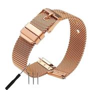 Overhil1s 10mm 12mm 14mm 16mm 18mm 20mm 22mm Quick Release 0.6 Thick Mesh Watch Strap Replacement for Universal Watch Bracelet(Rose Gold,20mm)