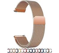 Overhil1s Stainless Steel Mesh Metal Watch Band 12mm 14mm 16mm 18mm 20mm 22mm 24mm Quick Release Magnetic Adjustable Watch Strap Mesh Woven Smartwatch Replacement Straps for Men Woman(Rose Gold,12mm)