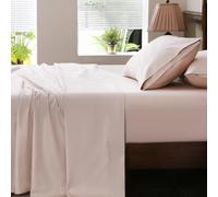Overket Extra Deep Pocket California King Sheets 18-24 Inch 100% Egyptian Cotton 1000 Thread Count Sateen Weave Soft Breathable 4 Pieces（Cal King,Dusty Pink）
