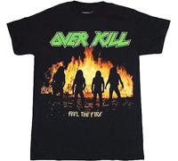 Overkill Feel The Fire Men's t Shirts mnner Weiss (X-Large)