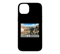 Overkill Is Underrated Helicopter Door Gunner Meme Case for iPhone 14 Plus
