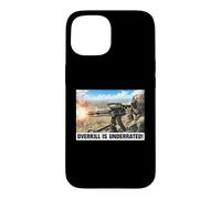 Overkill Is Underrated Helicopter Door Gunner Meme Case for iPhone 15
