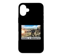 Overkill Is Underrated Helicopter Door Gunner Meme Case for iPhone 16 Plus