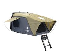 Overland Vehicle Systems - HD Bundu 4 - Hard Shell Roof Top Tent, 4 Person, Grey Body & Black Rainfly