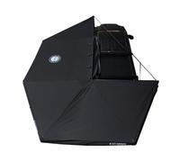 Overland Vehicle Systems - XD Nomadic 270 - Awning W/Lights & Black Out, Driver Side, Black Body, Black Trim & Black Travel Cover
