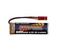 Overlander 3.7v 1S 600mAh 20C LiPo Battery with JST Connector - OL-3431