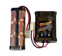 Overlander 3300mAh 7.2V Premium Sport NiMH Battery with Tamiya connector & Overlander NX-20 Compact 20W Charger for 4-8 Cell NiMH/NiCd - Bundle, for Remote Control Cars, Monster Trucks and RC Models