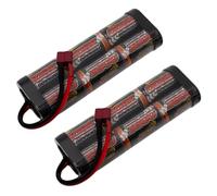 Overlander Batteries Twin Pack 3800mAh 7.2V NiMH RC Car Battery Pack with Deans Plug for Remote Control Cars, Monster Trucks and RC models - High Capacity, Low Self-Discharge, Rechargeable Batteries