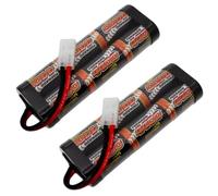 Overlander Batteries Twin Pack 4400mAh 7.2V NiMH RC Car Battery Pack with Tamiya Plug for Remote Control Cars, Monster Trucks and RC models - High Capacity, Low Self-Discharge, Rechargeable Batteries
