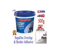 Overlap All Border Adhesive Paste 500g - High-Tack Wallpaper & Vinyl Border Glue with Repositioning & Fungicide