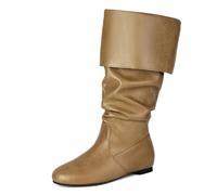 Overlay Boots Turnover Cuff Unisex Cosplay Slouchy Flat Theatre Shoes