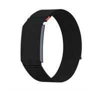 Overlay Covered Nylon Loop Band Compatible with Amazfit Helio, Soft Breathable Hook and Loop Sport Wristband with Aluminum Ring (black)