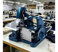 Overlock Machine, Industrial Overlock & Sewing Machine, 3000 SPM High-Speed Serger with Metal Frame, Heavy Duty Professional Overlock for Denim, Leather and Fabric, For Small Business and Home Blue