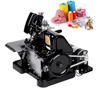 Overlock Sewing Machine, 3000 Stitches per Minute, Metal Frame, for Cotton, Woolen, Knitwear, Blue