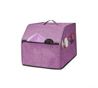 Overlock Sewing Machine Cover with Storage Pockets Oxford Cloth Dust Protection Case for Organizing Tools Accessories 31.5x29x28.5cm Easy Clean for Sewing Room(Purple)