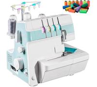 Overlock Sewing Machine, Heavy-Duty Coverstitch Serger with Adjustable Gauge, Trim Trap & Snap-On Presser Feet for Beginners and Professionals