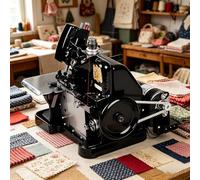 Overlocker Serger Sewing Machine,250W Sergers and Overlock Machines,Adjustable Stitch Length & 3000 Stitches per Minute,With 3 Stitch Capability,Overlock Sewing Machine for Hemming Sewing Black
