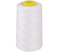Overlocking Sewing Machine Polyester Thread x Four 5000 Yards Cones White Black Natural Cream (White)