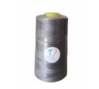 OVERLOCKING THREAD - OVERLOCKER THREAD - POLYESTER THREAD - INDUSTRIAL SEWING THREAD - 4 X 5000 YARD SPOOLS - LARGE COLOUR SELECTION (Mid Grey)