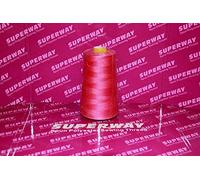 OVERLOCKING THREAD - OVERLOCKER THREAD - POLYESTER THREAD - INDUSTRIAL SEWING THREAD - 4 X 5000 YARD SPOOLS - LARGE COLOUR SELECTION INCLUDING: BLACK WHITE RED BLUE CREAM NAVY PURPLE PINK GREEN GREY BROWN OLIVE SKY GOLD (CERISE 180)