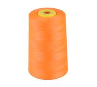 OVERLOCKING THREAD - OVERLOCKER THREAD - POLYESTER THREAD - INDUSTRIAL SEWING THREAD - 4 X 5000 YARD SPOOLS - LARGE COLOUR SELECTION INCLUDING: BLACK WHITE RED BLUE CREAM NAVY PURPLE PINK GREEN GREY BROWN OLIVE SKY GOLD (FLUORESCENT ORANGE 186)