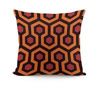 Overlook Hotel Carpet Shining Mid Century Modern Geometric Trellis Polygon Hexagon Pattern Decorative Pillow Covers Cozy Soft Throw Pillowcase Square Couch Cushion Cover for Home Decor Sofa Living Roo