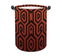 Overlook Hotel Vintage Carpet Pattern Funny Laundry Baskets Collapsible Waterproof Clothes Hamper Storage Bins with Handles 13.8"x13.8"x17.3" 17.3"x17.3"x17.3"