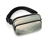 Overlooking The Mountains Fanny Pack Waterproof External Pocket Portable Waist Pack Outdoor Adjustable Strap Lightweight Waist Bag for Workout Traveling Casual Running Hiking Cycling