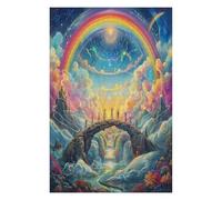 Overlooking The Vast Rivers 1000 Piece Jigsaw Puzzle for All Ages Jigsaw Thoughtful Housewarming Gift Family Game Night Vibrant Design Stress Reliever 1000 PCS