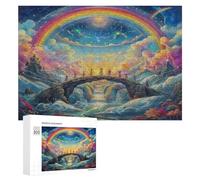 Overlooking The Vast Rivers 300Pc Jigsaw Puzzles Adults KidsJigsaws Weekend DIY Activity Parent-Child Bonding Vibrant Design Perfect Festival Gift 300 PCS