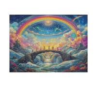 Overlooking The Vast Rivers 500 Piece Jigsaw Puzzle for Adults Teens Game Room Decor Fun Challenge Whimsical Design for Game Lovers 500 PCS