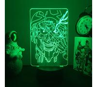 Overlord 3D Night Light LED Illusion Anime Albedo Ainz Ooal Gown Night Lamp for Bedroom Decor Birthday Gift Night Light Table Lamp with Remote Control