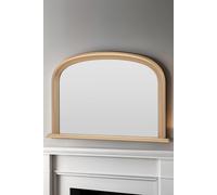 Yearn Mirrors Overmantle Arched Contemporary Mirror Gold 112(w)x77cm(h) in Metallic Gold Yearn Mirrors Metallic Gold