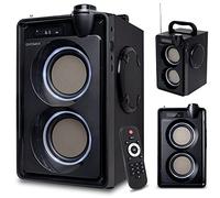 Overmax Soundbeat 5.0 Bluetooth Speaker 20W RMS Crystal Clear Sound, Built-in FM Radio, USB, SD, AUX Playback, LED Lighting, Karaoke Feature, Long-Lasting 3600mAh Battery Up to 9 hrs, Remote Control
