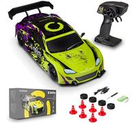 Overmax X-Drifty Pro RC Drift Car for Kids & Adults - 1:16 Scale 4WD High-Speed 20 km/h with Dual Batteries, Customizable Decals, LED Lights, Race & Drift Tires, Durable Design, Ready-to-Run