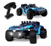 Overmax X-Hooligan Remote Control Car with 2 Batteries Monster Truck RC Speed up to 50km/h Range up to 100meters 4x4 traction 40 Minutes without charging Oil-Spring suspension USB Lights Solid body