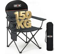 OVERMONT 150kg Oversized Camping Folding Chair for Adults with Cup Holder & Carry Bag-3.4kg lightweight Lawn Chair Support 330 LBS with High Back Comfy for Garden Picnic Beach