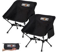 OVERMONT 2Pack Ultralight Portable Folding Camping Chair with Carry Bag, Compact Lightweight Outdoor Travel Chair for Backpacking, Beach, Hiking & Fishing, 150kg Support