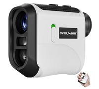 Overmont Golf Rangefinder, 6.5X Laser Range Finder for Golf & Hunting, 1200 Yards with Slope Switch, Flag Lock Vibration and Continuous Scan, Rechargeable & Magnetic Strip