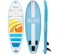 Overmont Inflatable Stand Up Paddle Board 10′6″ x 33″ x 6″ - Stable Heavy-Duty SUP for Beginners & Adults, Includes Oar, Fins, Pump & Carry Bag - Portable, Non-Slip Deck for Lakes, Beach, Rivers