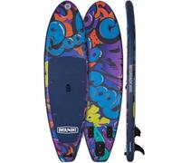 Overmont Inflatable Stand Up Paddle Board 10′6″ x 33″ x 6″ - Stable Heavy-Duty SUP for Beginners & Adults, Includes Oar, Fins, Pump & Carry Bag - Portable, Non-Slip Deck for Lakes, Beach, Rivers
