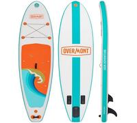 Overmont SUP Inflatable Stand Up Paddle Board for adults, with Adj Paddle, 323x84x15cm Lightweight & Foldable, Pump, SUP Backpack, Leash, 3 Fins, Non-Slip Deck，Waterproof Bag