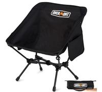 OVERMONT Ultralight Portable Folding Camping Chair with Carry Bag, Compact Lightweight Outdoor Travel Chair for Backpacking, Beach, Hiking & Fishing, 150kg Support