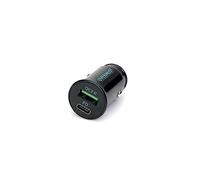 OVERMUST - Car Charger 36W, Fast Charging PD & QC 3.0 for iPhone 14/13/12 Pro Max, Samsung, Huawei, iPad, MacBook, AirPods, Dual USB Ports, Compact & Safe Design, Universal Compatibility, Black