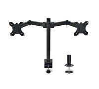 OVERMUST - Double Monitor Arm | Fits 13'' to 32'' Screens | Height Adjustable up to 16'' | Load Capacity 10 Kg per Arm | 360° Rotation | Easy VESA Installation | Alloy Steel