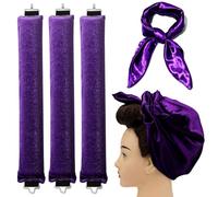 Overnight Curls Blowout Rods Heatless Hair Curler, Heatless Curls No Heat Curlers to Sleep in Jumbo Rods Hair Rollers Blowout Look for All Hair Types Hair Styling Tools Set - Khaki