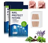 Overnight Fungal Nail Patches for Discoloration and Thickness Reduction - 32 Skin-Friendly Breathable Patches with Long-Lasting Adhesive for Cracked, Discoloured, and Thickened Nails