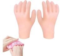Overnight Hand Mask, Intensive Hand Moisturizing and Repairing Gloves, Sleeping Spa Silicone Gloves Hand Moisturizer Care, Washable Moisture Gloves for Women Men (Skin color)